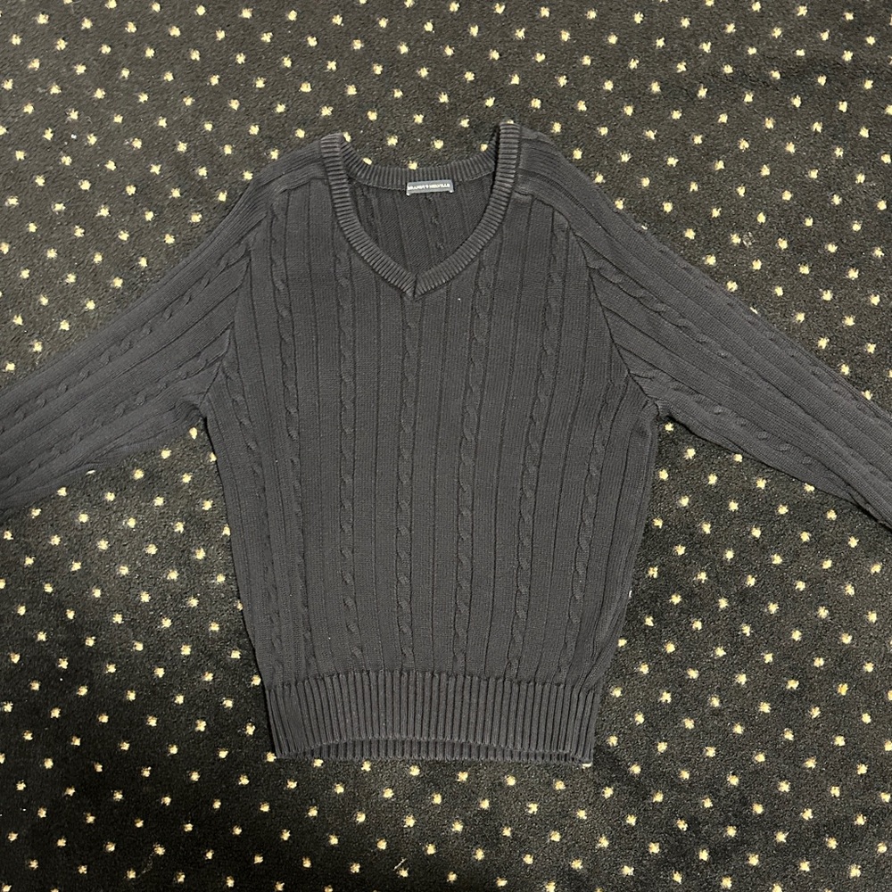 Brandy Melville Navy V-Neck Sweater